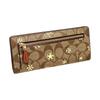 New COACH Slim Wallet Coated Canvas With Smooth Leather Card Holder, Wallet Regular Women's Khaki CF329-IMV2X
