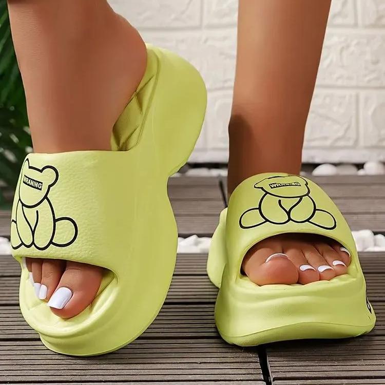 

2025 Тапочки из ЭВА для женщин, для дома, для ванной, противоскользящие, летняя одежда для отдыха на открытом воздухе, 36-37 зелёный