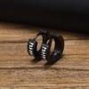 Rock Punk Norse Viking Runes Hoop Earrings for Men, Waterproof Stainless Steel Huggie Hoops Ear Gift Jewelry, Brincos Masculinos