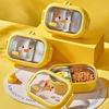 Stainless Steel Compartment Lunch Box, Portable Bento Box for Students & Workers