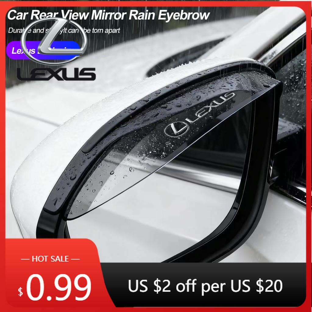 BJYL6 Interior Stickers Car Rear View Mirror Rain Eyebrow Sun Visor Cover For Lexus F SPORT RX300 IS200 IS250 ES350 Ct200h UX250h NX30