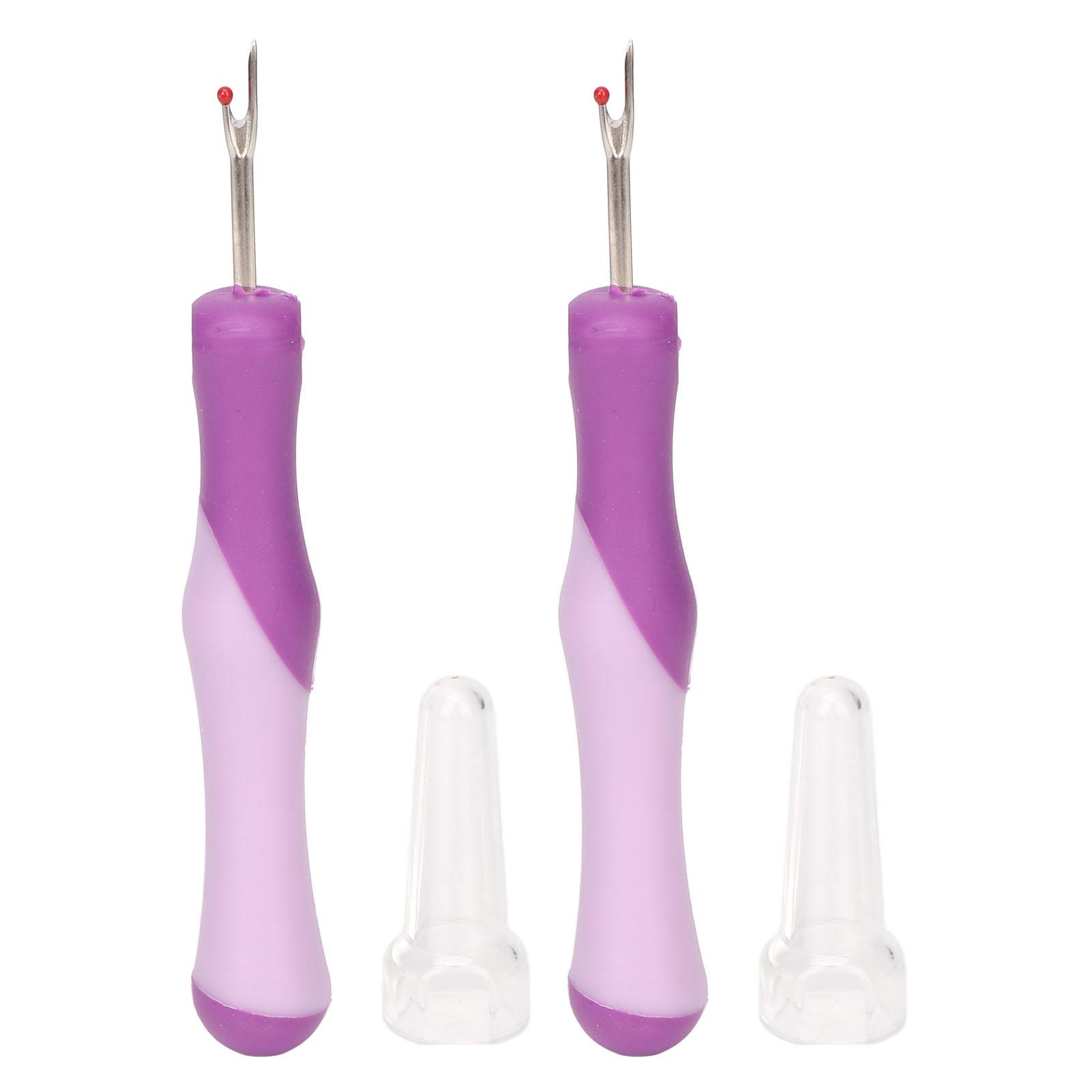 

2 шт. швейных вспарывателей для самостоятельного изготовления, устройство для удаления вышивки из нержавеющей стали с эргономичной ручкой для