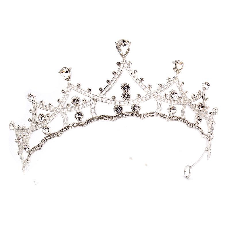 2023 Half-Circle Rhinestone Wedding Crown, Bridal & Birthday Headpiece