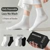 Einweg-Kurzsocken Unisex Einwegsocken Einzeln verpackt Nicht waschbare Socken Fünferpack für täglichen Gebrauch Reisen Sport Hausgebrauch