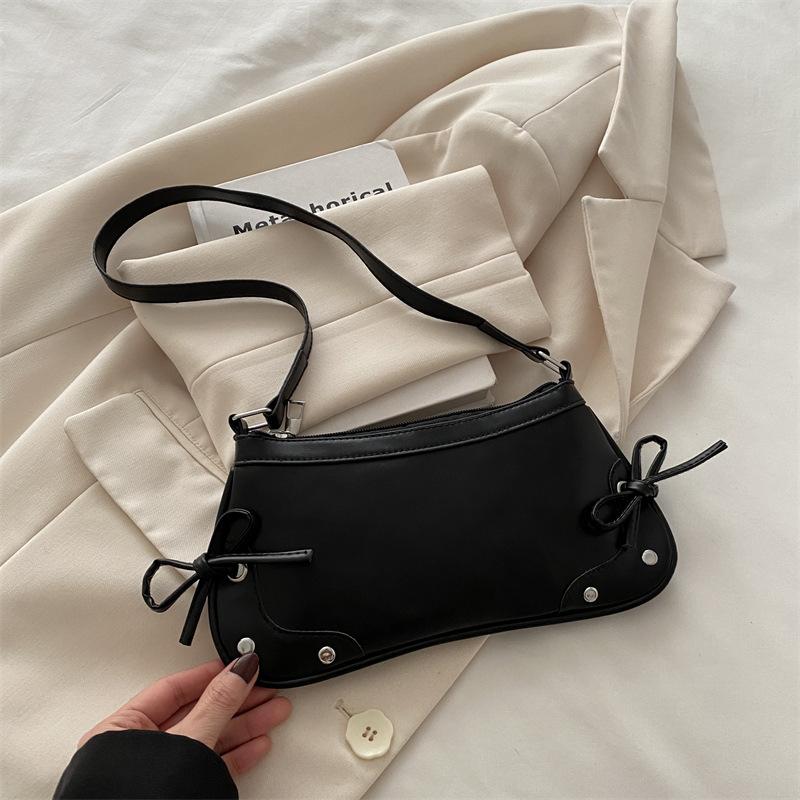 Bags Women's Fashion Bow Leopard Print One Shoulder Portable Underarm Bag Fashion Fashion Bags