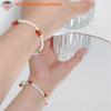 Summer Niche Fresh White Crystal Beaded Bracelet Hand-woven Stylish Simplicity Cherry Bracelet Jewelry Girls Party Gifts