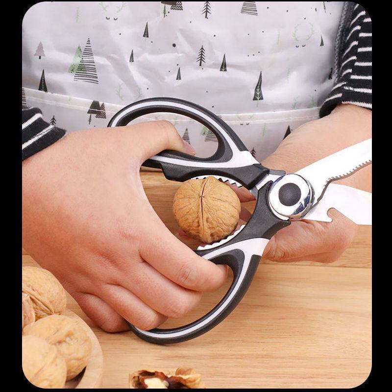 Stainless Steel Multifunctional Kitchen Scissors for Cutting Chicken Bones and Meat