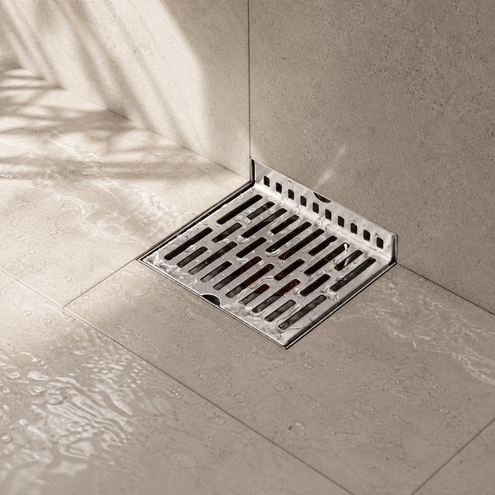 L-Shaped Side Drain 304 Stainless Steel Wall Corner Drain Durable Side Floor Drain Kitchen