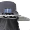 Outdoor Solar Fan Hat Fisherman Lightweight Adjustable Cooling Sun Protection Fishing