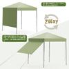 Litake Tarp Tent Easy To Side Sheets Highly and UV Heat Tarp Storage Bag Olive Green One-touch [2.2x2.2m] Assemble, Included, Water-resistant