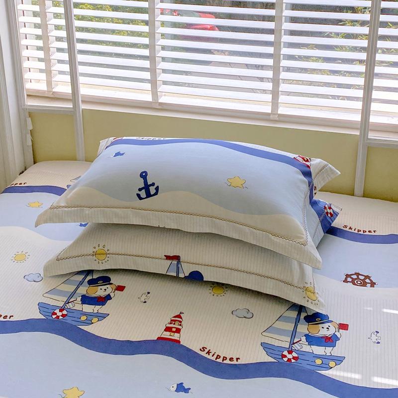 2pcs New Style Small Floral Small Fresh Ins Style Floral Washed Pillowcases One Pair Household Pillowcases