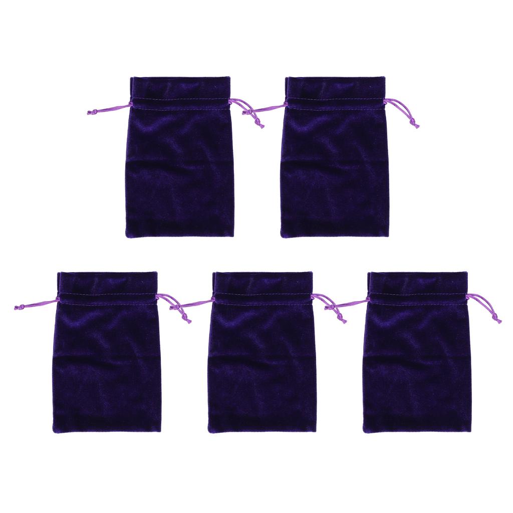 5 SZT Aksamitny Woreczek na Prezent Wielofunkcyjny Miękki Woreczek ze Sznurkiem do Przechowywania Kości do Gry na Biżuterię Bransoletkę