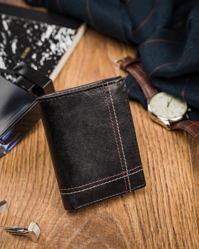 Men's leather wallet N20191-VTK-D BLACK