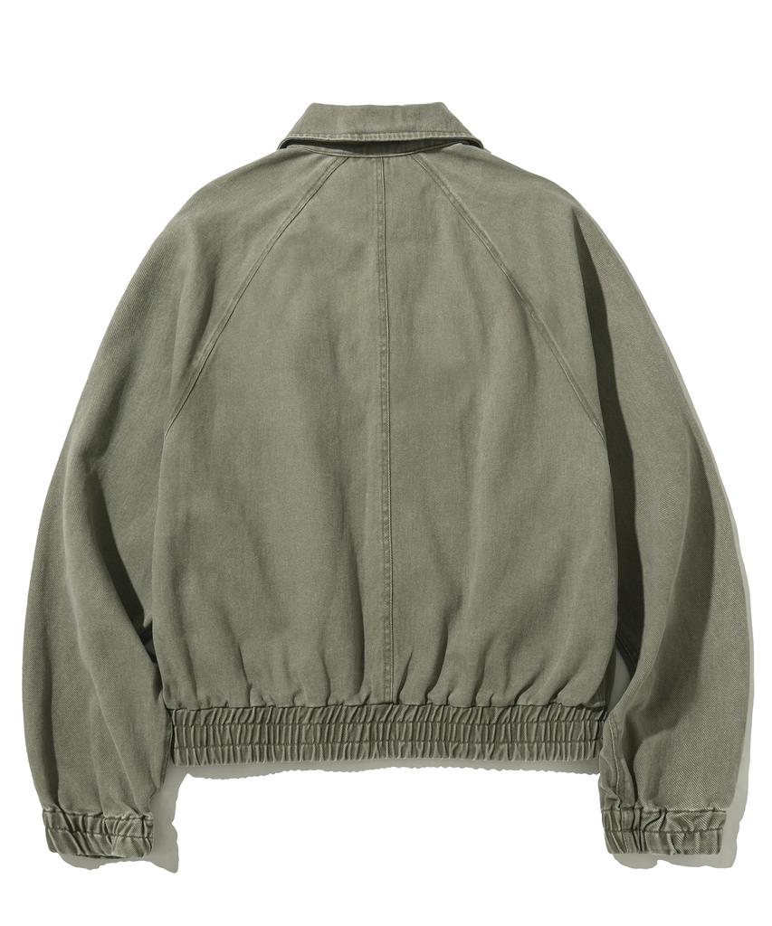 Filluminate Raglan Collar Denim Jacket - Khaki