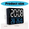 62KD Large Digital Clock Wall Clock with Date Week and Temperature Display Bedroom Office Decors