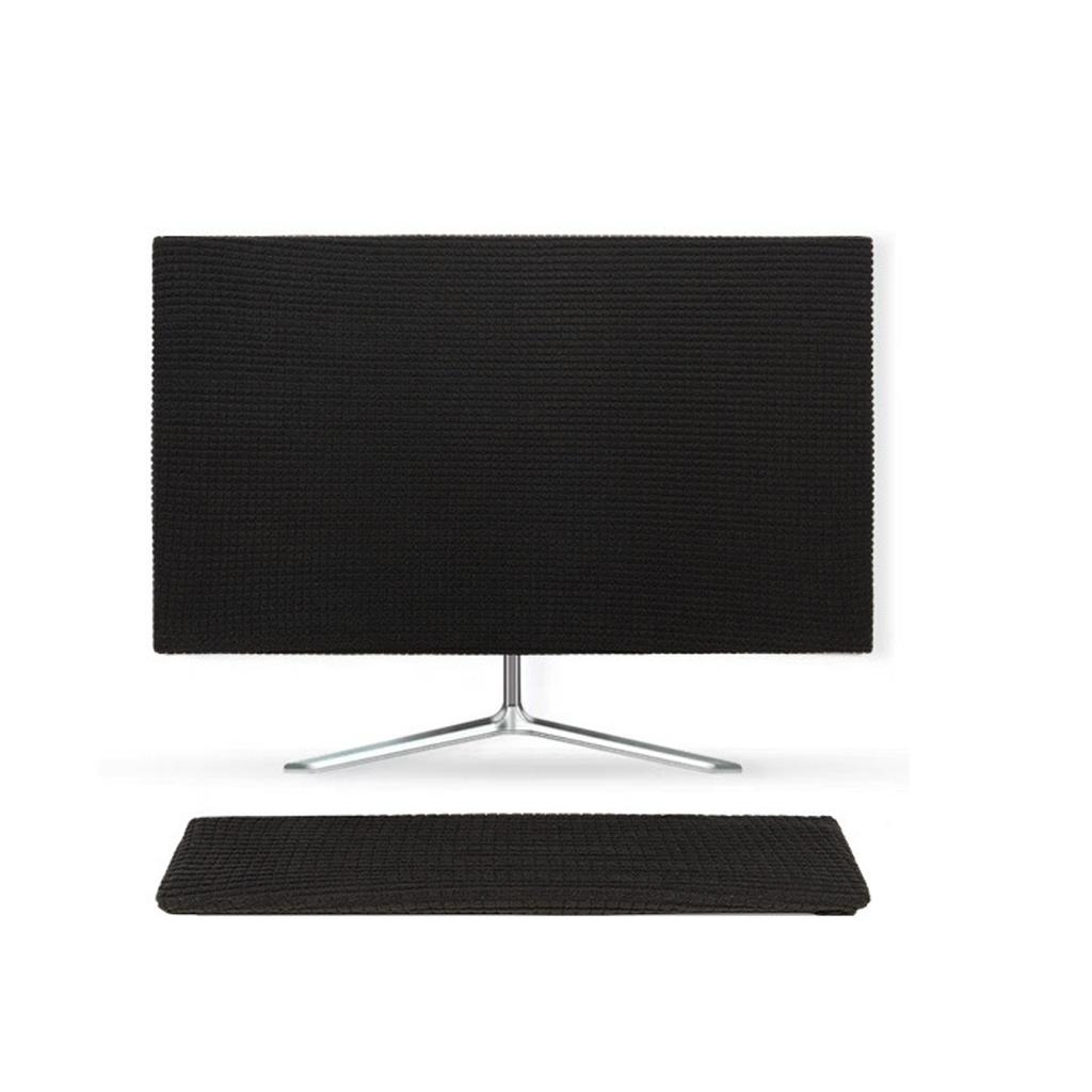 2pcs Set (1pc Monitor Cover And 1pc Keyboard Cover) Dust Cover for Desktop Computer Monitors,Suitable for 24 to 30-Inch Monitors