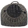 VidaXL Pet Carrier Cage for Cats Grey 45x35x35 Cm Natural Willow