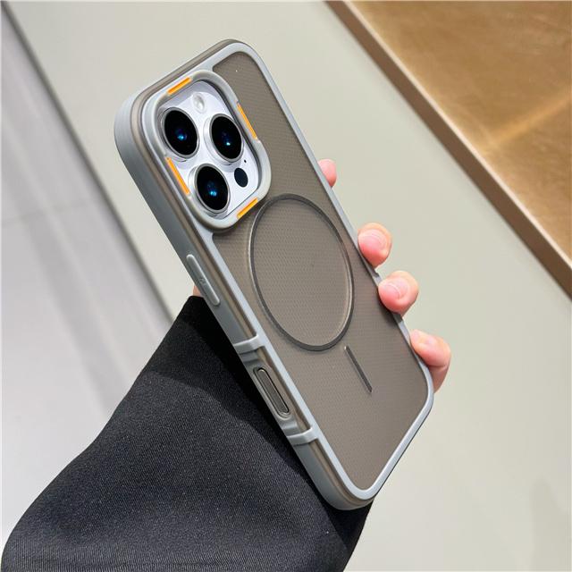 For iPhone Luxury Translucence Color Frame Magsafe Magnetic Phone Case For iPhone 16E 15 14 Plus 13 12 Pro Max Protective Cover