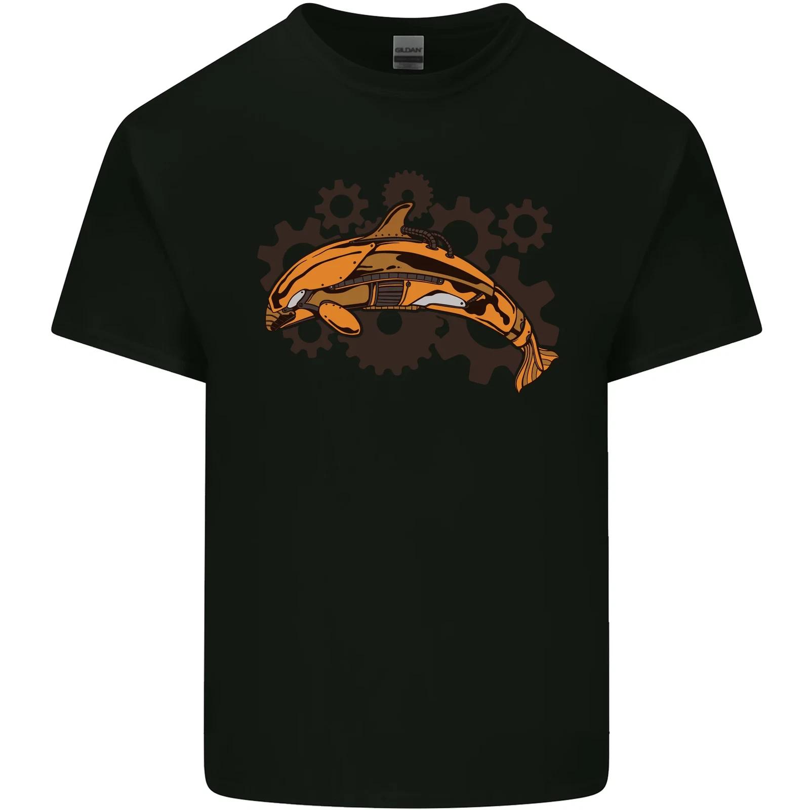A Steampunk Dolphin Kids T-Shirt Childrens M