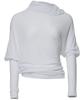 Peulleeoeob Sheer Asymmetrical Long Sleeve (Fl-175_White)