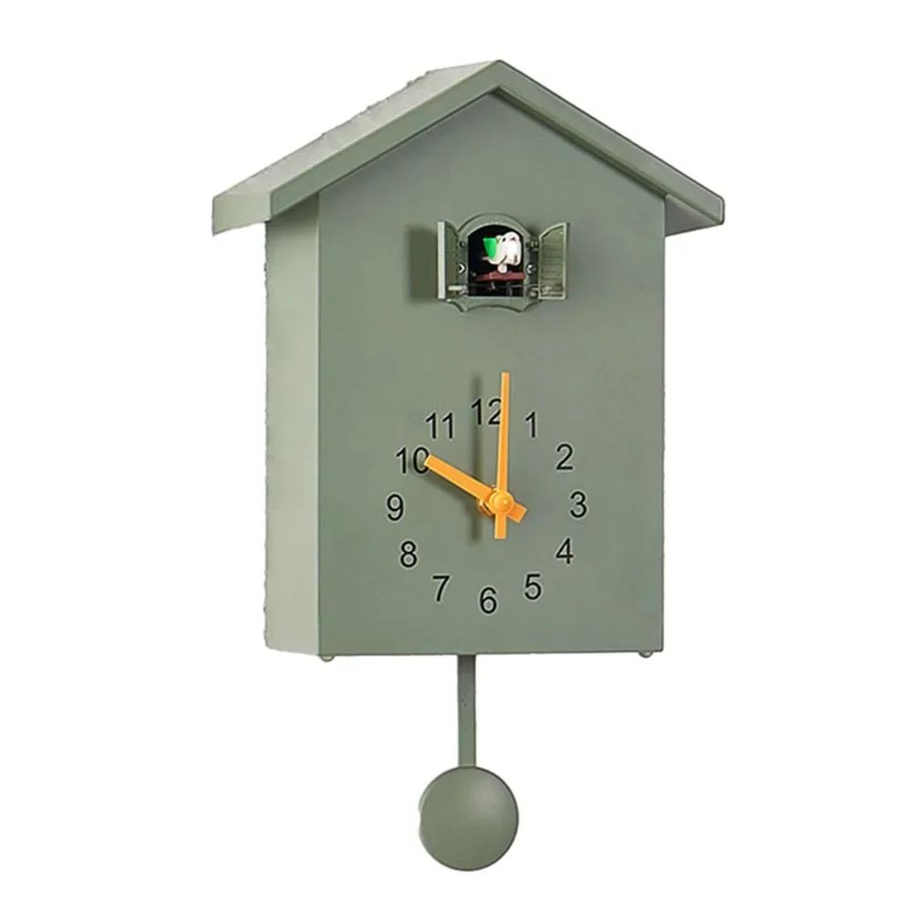 1pc Clock Kitchens Living Room Offices Room Art Wall Battery Powered Bedrooms Bird House Cuckoo Clock Decoration
