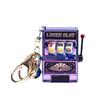 Gold-Plated Creative Tiger Fruit Machine Keychain Toy with Lottery Play Feature