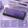 ATTACK SHARK X85 Mechanical Keyboard, 75% Wireless Gaming Keyboard with Knobs, PBT Side-Printed Keycaps, BT 5.12.4 GhzUSB-C Wired, Hot Swap, Linear