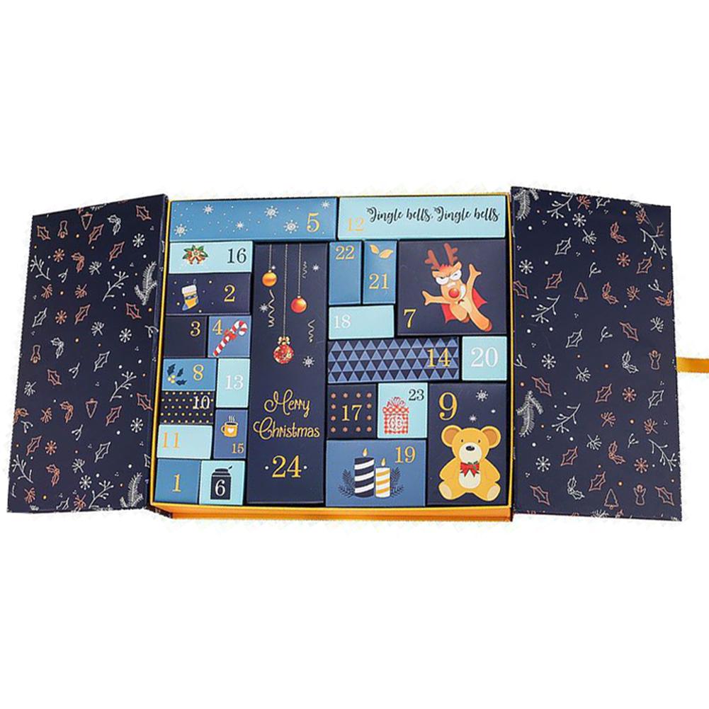 Befüllbarer Weihnachts-Adventskalender, süßer, wiederverwendbarer, leerer Adventskalender, kreativer Adventskalender, leere Geschenkboxen für Weihnachtsgeschenke