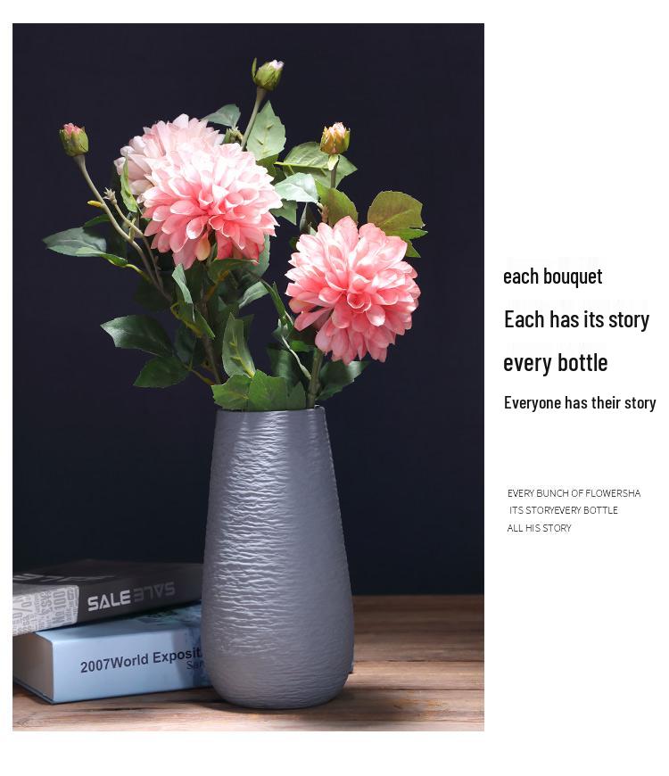 Modern Nordic Ceramic Dried Flower Vase - Minimalist Hydroponic Container for Home Decor