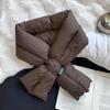 Scarf Women's Winter High-end Sense New Velvet Thickened Outdoor Warm Down Cotton Scarf Scarf