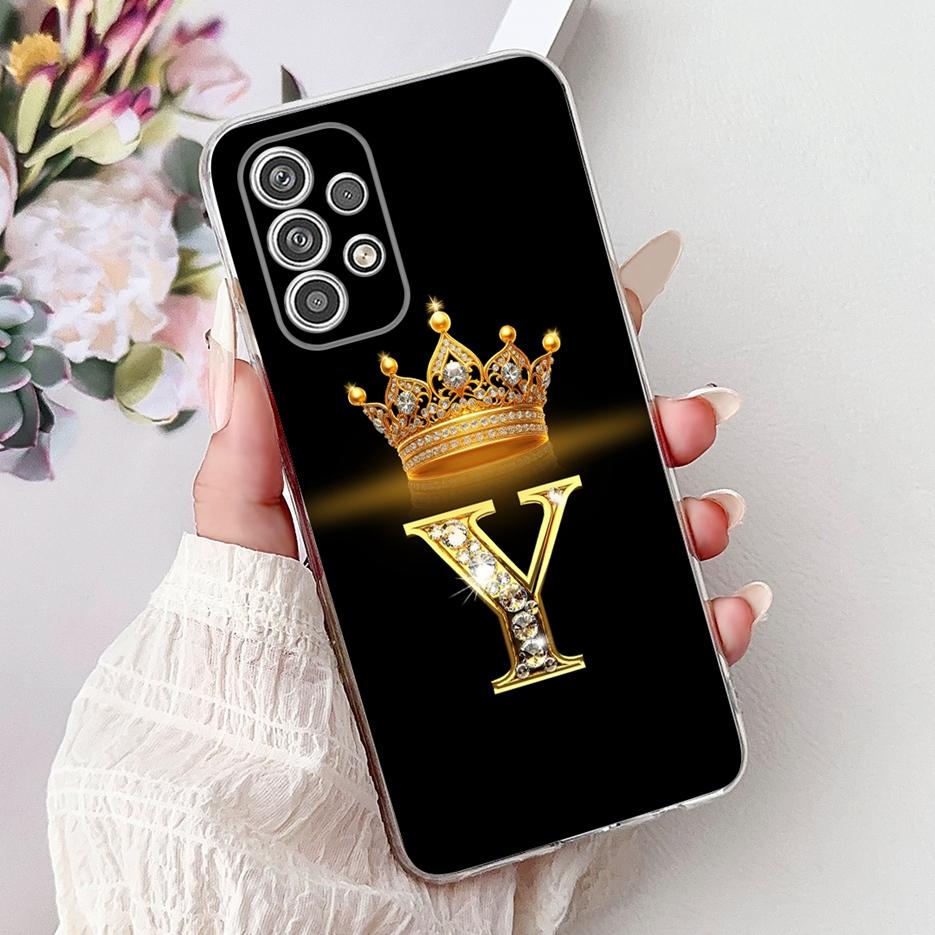 For Samsung Galaxy A13 4G Case SM-A135F Luxury Crown Letters Cover Soft Silicone Phone Case For Samsung A13 A 13 5G A136B Fundas