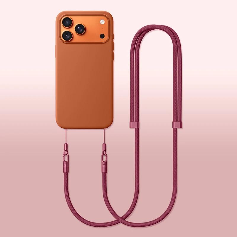 For iPhone Air 17 Pro Max Mobile Phone Hanging Charm Crossbody Carried Neck Rope Adjusted Multifunctional Long Hanging Lanyard