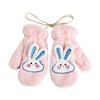 Cartoon Plush Gloves Winter Women's Plush Thermal Gloves Student Riding Windproof Full Finger Cover Couple Neck Gloves
