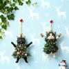 Christmas Cat In Christmas Tree Acrylic Hanging Ornament 2D Flat Car Rearview Mirror Charm Holiday Gifts for Cat Lovers