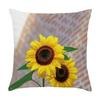 Luxury Home Decor Pillow Cover Living Room Sofa Cushion Cover Oil Painting Sunflower Photo Pattern Cushion Cover