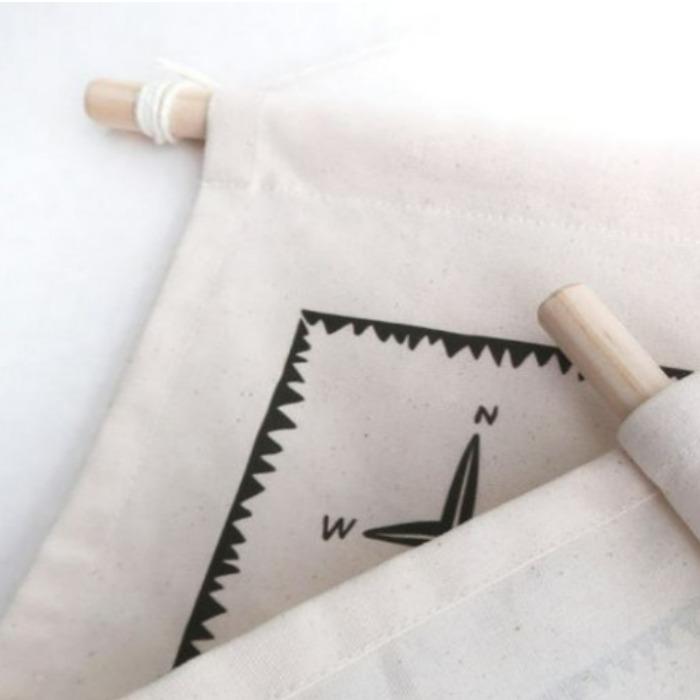 Poster of the Old Korean Map Fabric Scroll