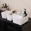 3pcs Handmade Straw Woven Soft Round Paper Rope Storage Basket for Organizing Decorative Storage Bins Office Storage Box