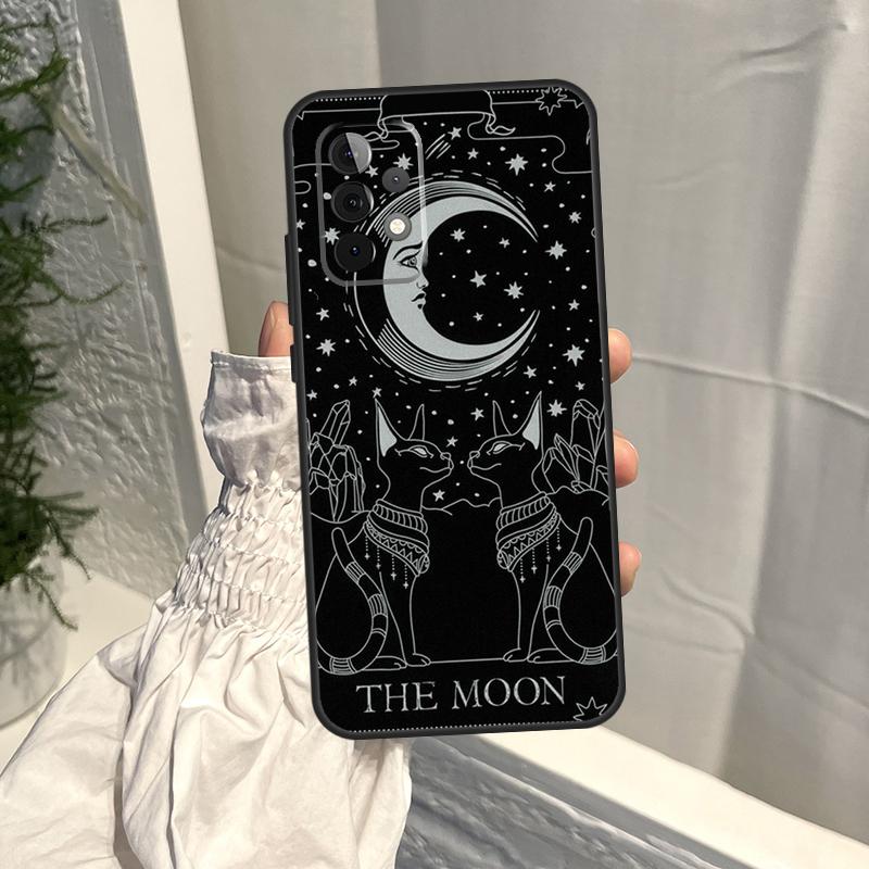 Måne Tarot Häxkatt Fodral För Samsung Galaxy A52S A06 A16 A26 A36 A56 A55 A35 A15 A53 A32 A33 A13 A14 A34 A54 A17