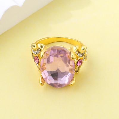 Huajie Inlegduiveneieren Charmante Volledig Geplaveide Schitterende Zirkonia Ringen voor Vrouwen Banketfeest Ring Accessoires Trend