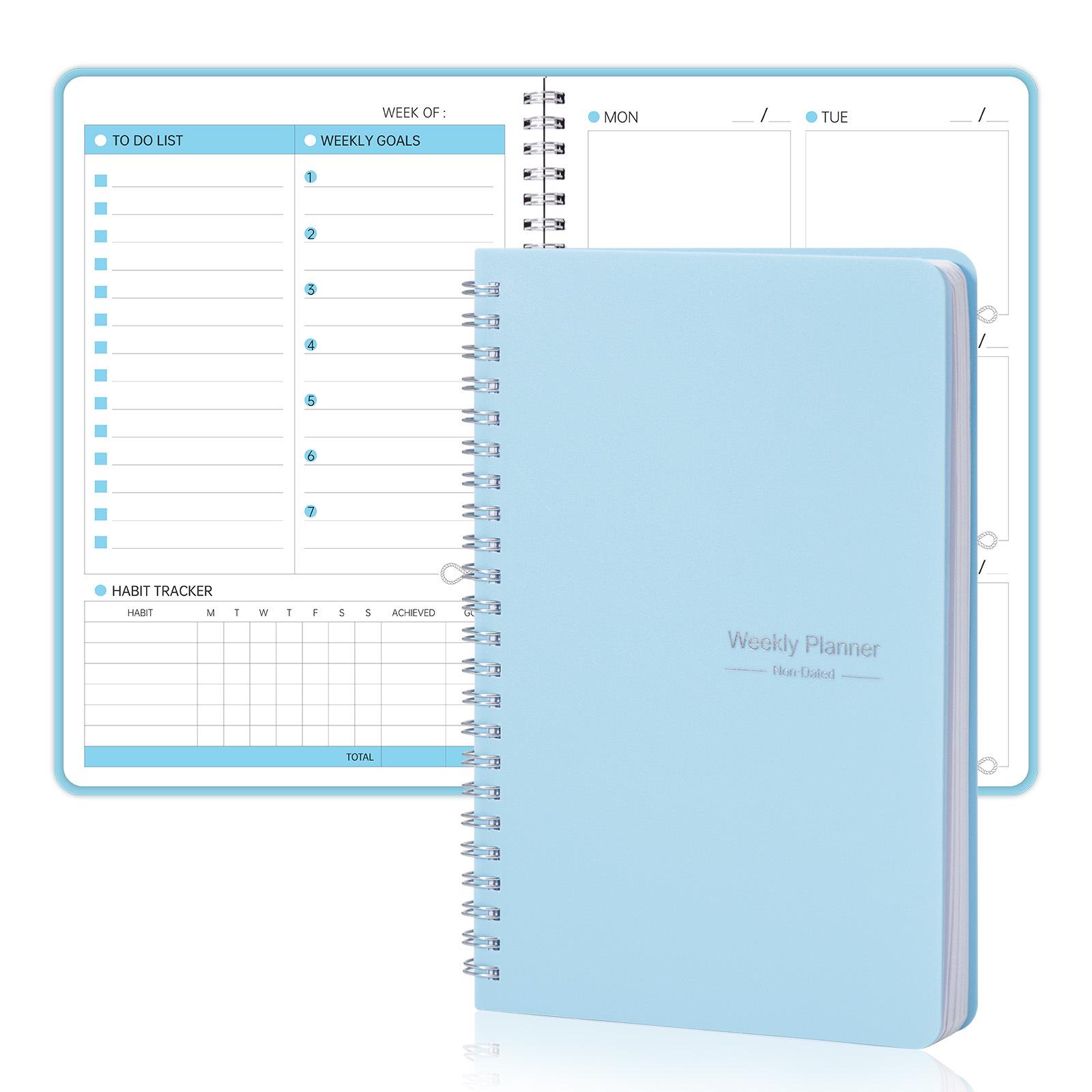 Еженедельный планировщик английского языка: 52-недельный блокнот на спирали для трансграничных поездок A5