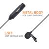 COMICA XLR Lavalier Microphone Omnidirectional Microphone with 48V Phantom Power for and Panasonic Zoom and Tascam and Video Recorders (1.8M) -