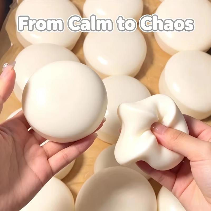 1Pcs Cute Milky White Yogurt Cake Squeeze Finger Toys Milk Cake Squeeze Taba Soft Toy Stress Relief Toy For Girl Birthday Gift