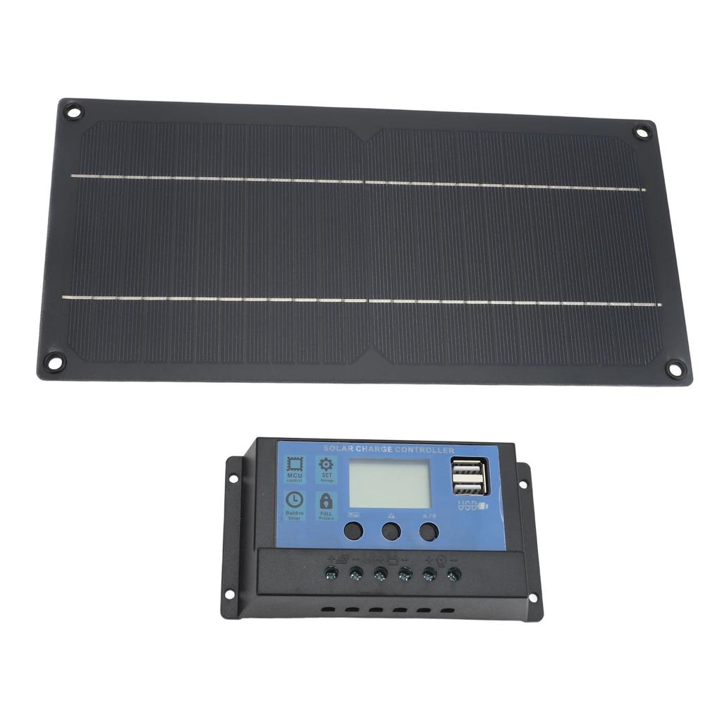 Solar Panel Kit 600W 18V Monocrystalline Silicon Solar Panel and 100A 12V 24V Charge Controller for RV Camping Outdoor