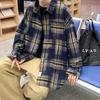 Korean Student Loose-Fit Trendy Plaid Shirt: Unisex Hong Kong Style Long Sleeve Jacket