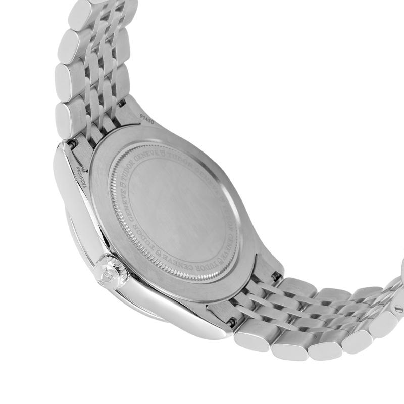 Tudor 1926 Serie Automatik Mechanisches Uhrwerk Wasserdicht Datumsanzeige Relief Dekoration Uhr Herrenuhren Silber M91450-0001