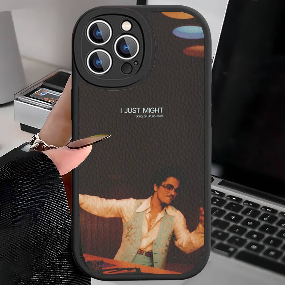 Famous Bruno Mars The Romantic Leather Phone Case For IPhone 15 14 13 Pro Max 12 11 16 Plus Phone Cover