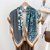 Ethnic spring summer printing new versatile foreign style fashion scarf outer wear shawl sunscreen cotton and linen 81CM square scarf