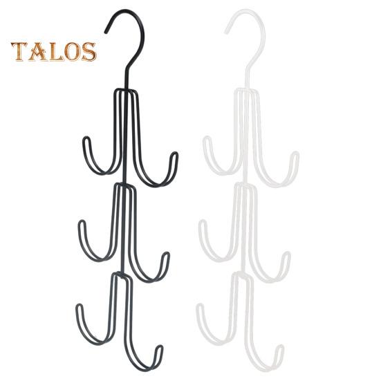 

Вешалка для хранения в шкафу. Отличные несущие подшипники. 3 слоя. 6 крючков. Противоскользящая Сверхмощная многофункциональная сумка на плечо. Завязки для шарфов. Кепка. Ожерелье. Подвесной органайзер. белый