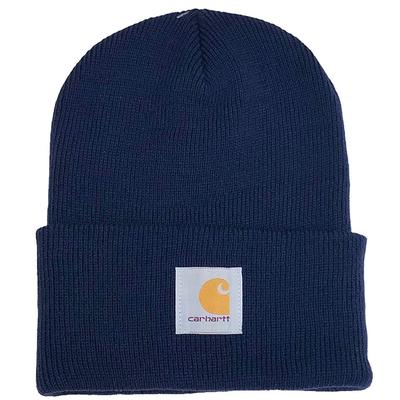 Carhartt Knit Cap Beanie Hat Plain 18 Colors Acrylic Watch Hat KNIT CAP (Carhartt) (Navy)