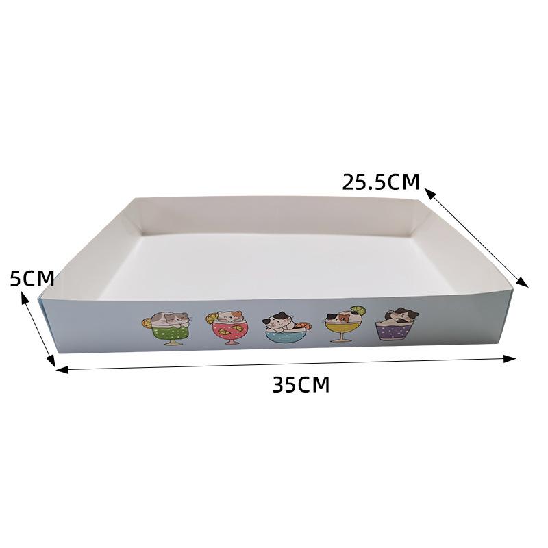 Disposable Foldable Thickened Paper Cat Litter Box For Travel And Pet Boarding